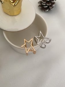 İçi Boş Yıldız Plaka Yüzük